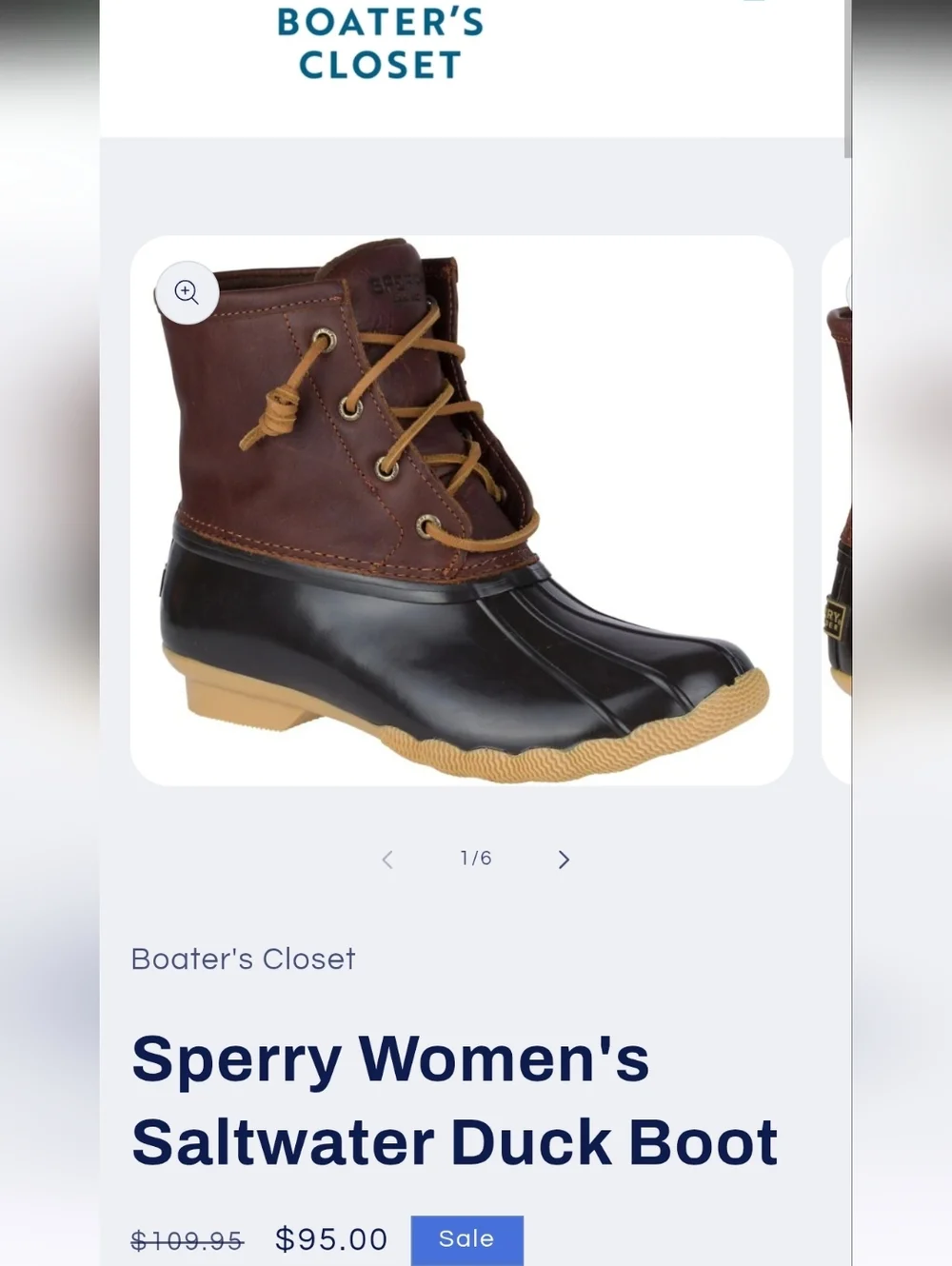 Sperry waterproof duck
